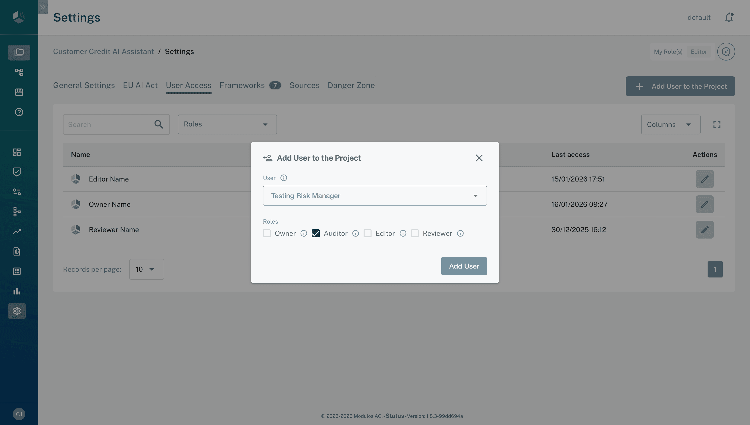 Review request workflow with approval status